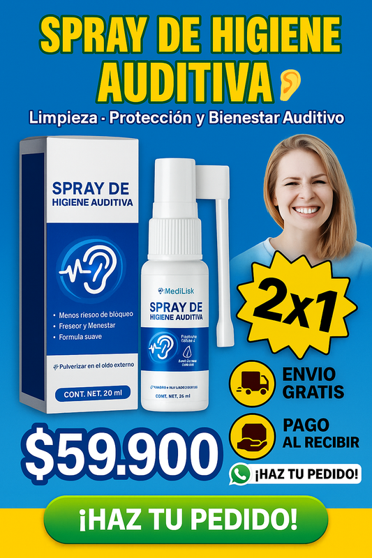 TINNIDROP Spray Limpiador de Oido 2x1