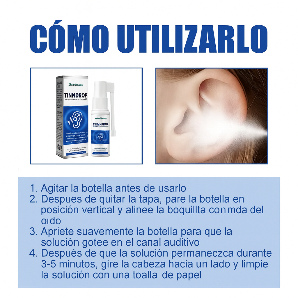 TINNIDROP Spray Limpiador de Oido 2x1