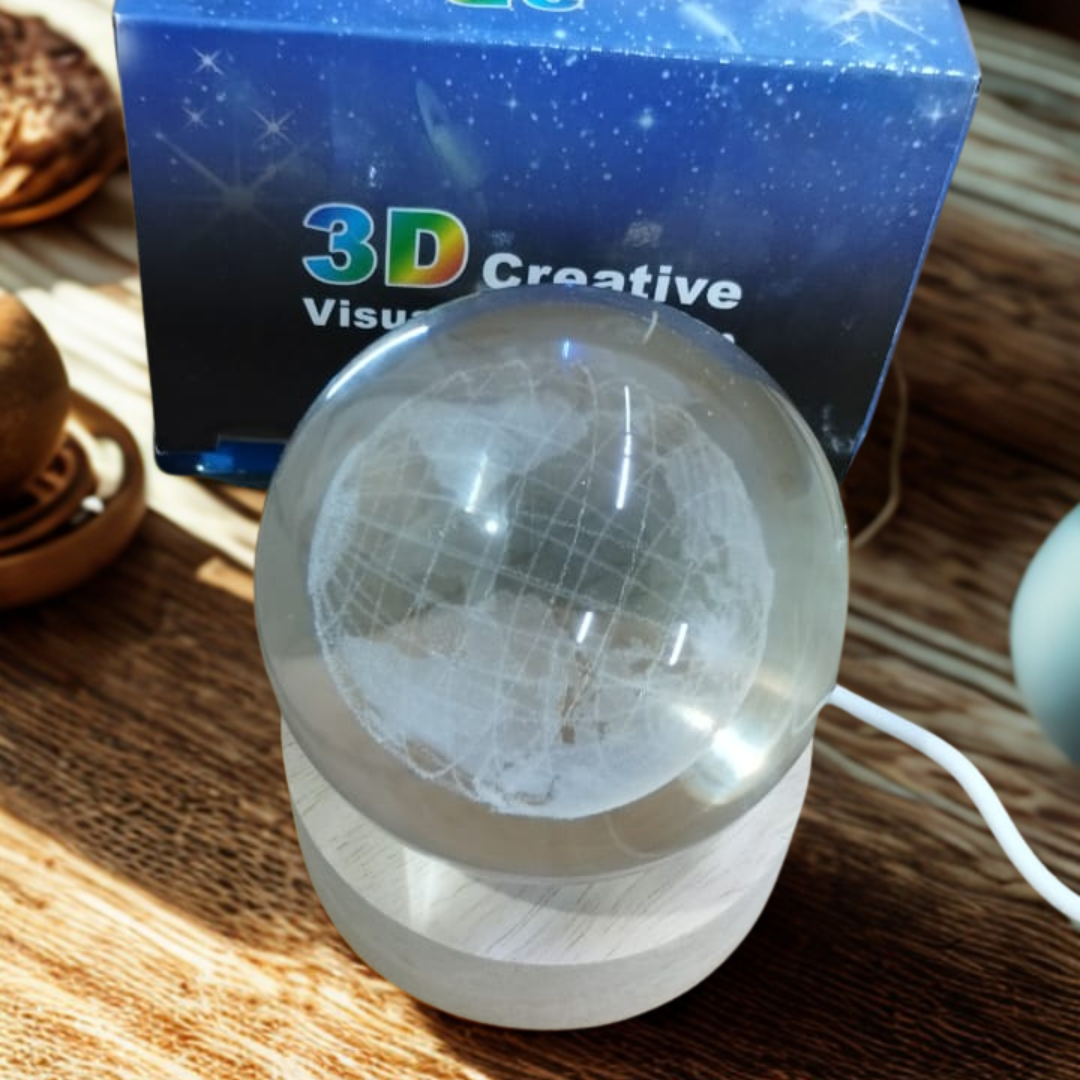 Esfera De Cristal Luz Led